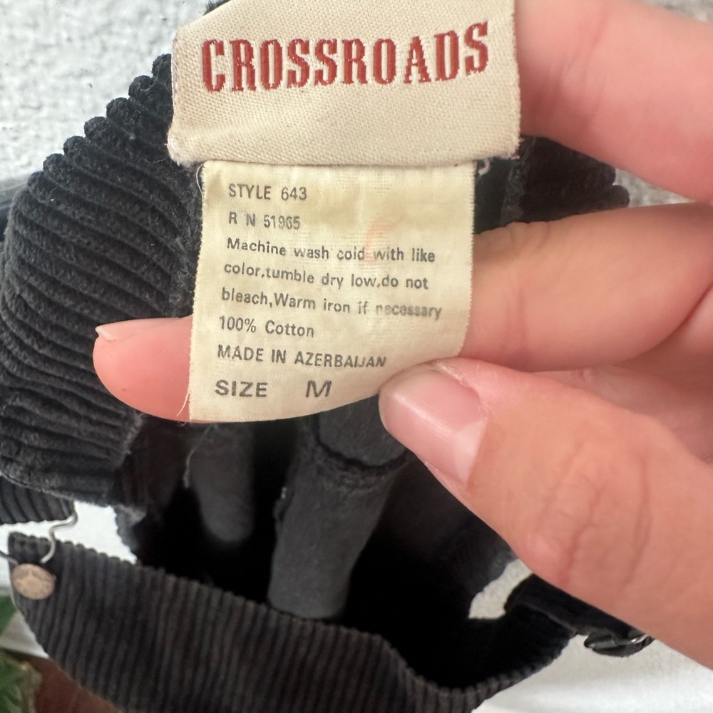 Vintage Rare Crossroads Corduroy Overalls Dress - Picture 3 of 3
